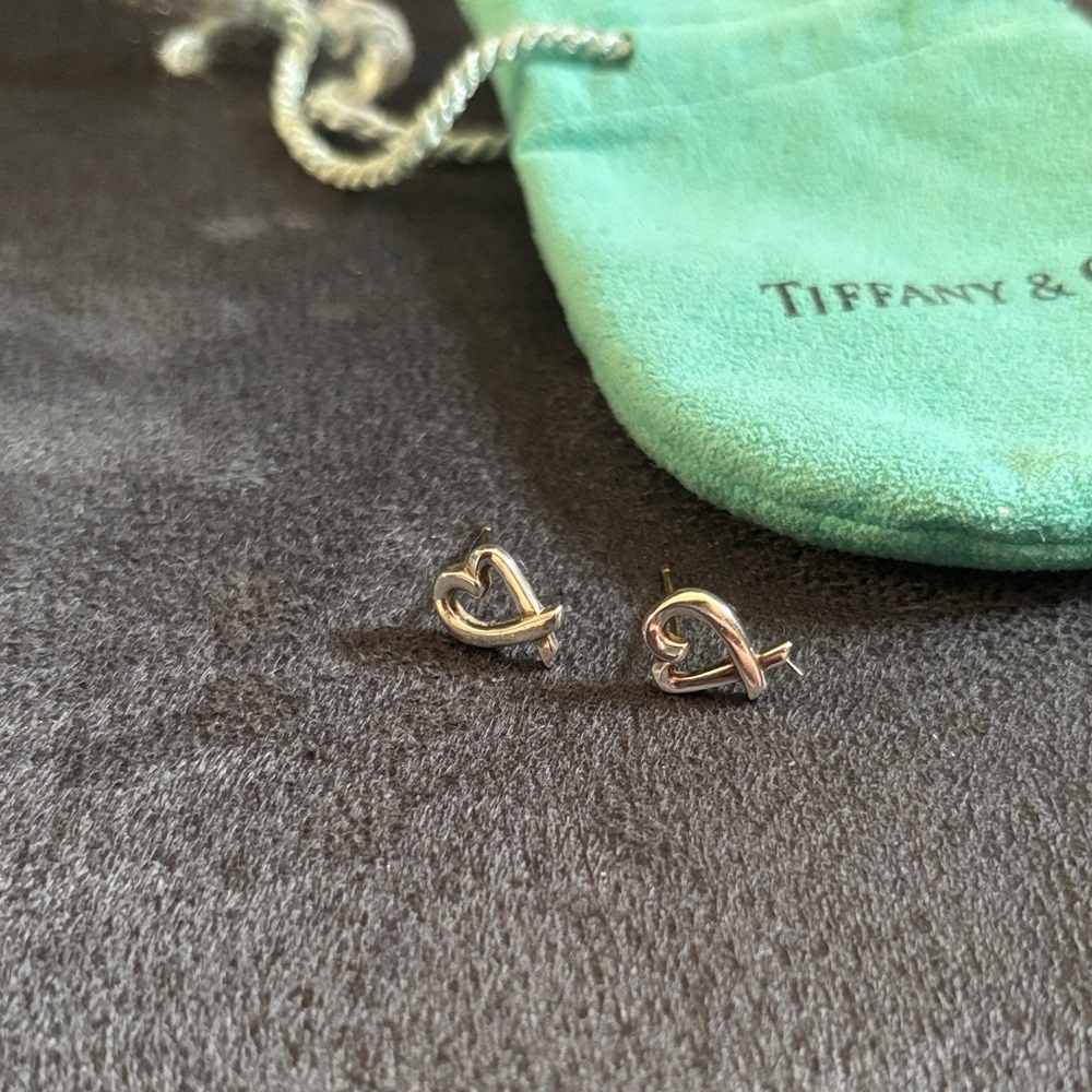 Tiffany & Co. Silver Heart Studs